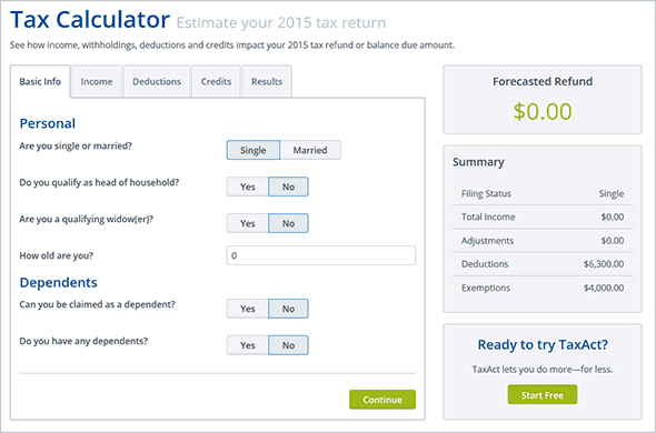 How To Estimate Your Tax Refund Or Balance Due TaxAct Blog