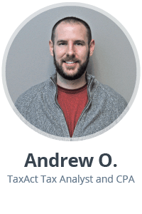 Andrew O. - TaxAct Tax Analyst and CPA.