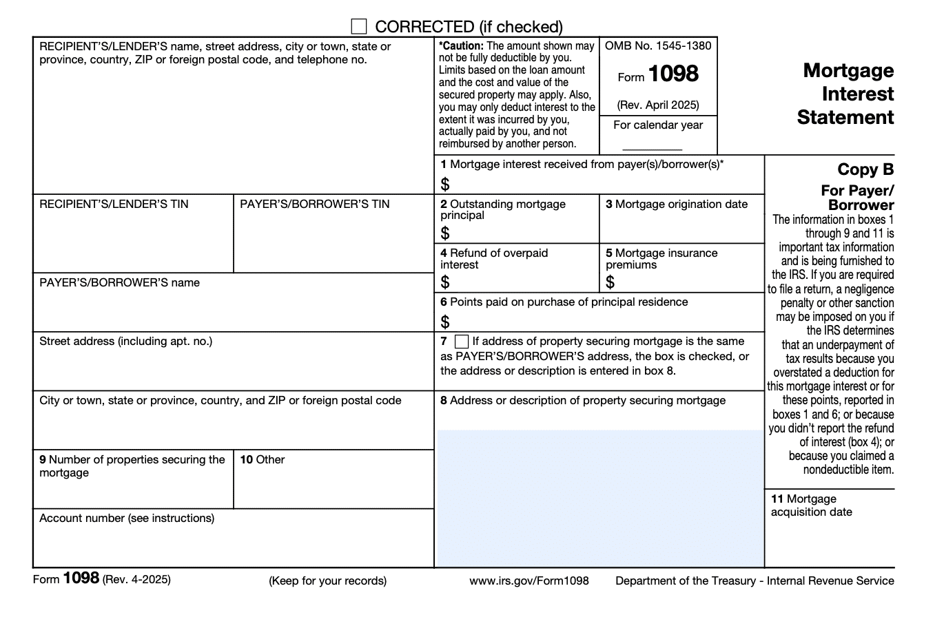 Form 1098 Guide: Mortgage Interest Statements | TaxAct
