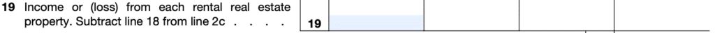 Form 8825 Section IV: Property net income or loss (line 19)
