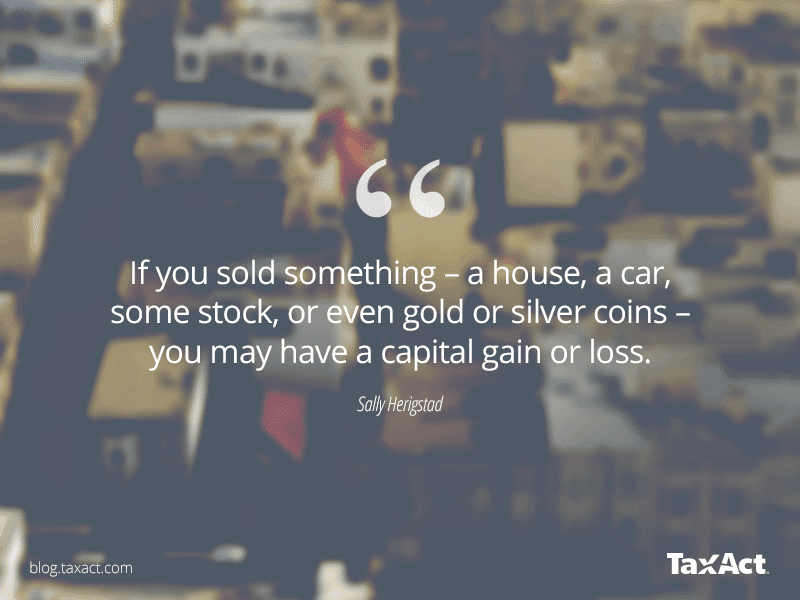 Capital gain or loss quote