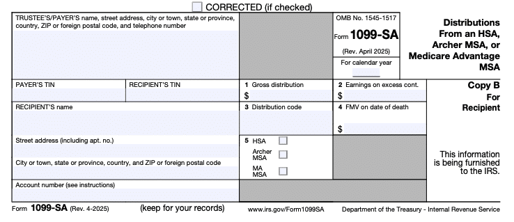 IRS Form 1099-SA