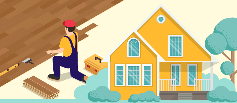 Home renovation vector art