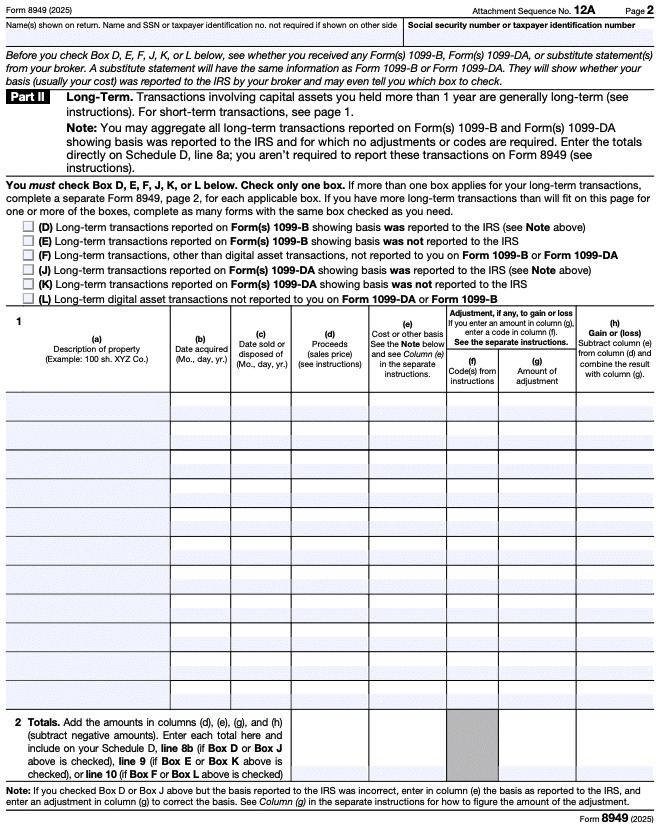 IRS Form 8949 page 2