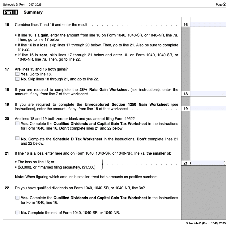 Annexe D, partie III