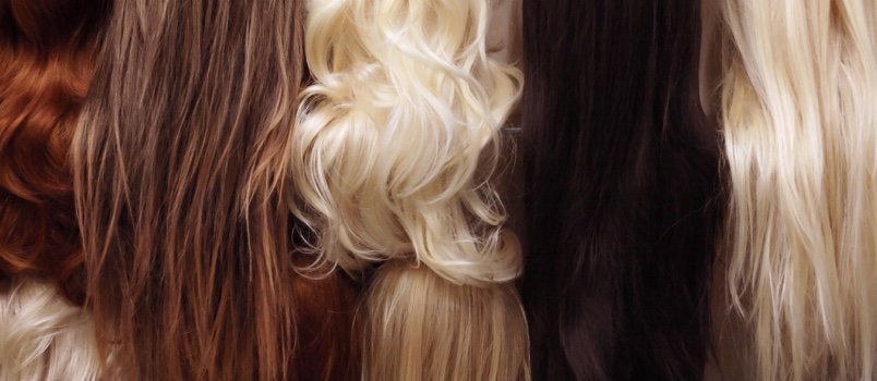 Bunch of wigs in different colors